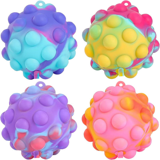 4pcs Fidget Pop it Ball Sensory Squishy Balls Stress Relief Balls Spiky toy Toys Stress Ball - Homeware Discounts
