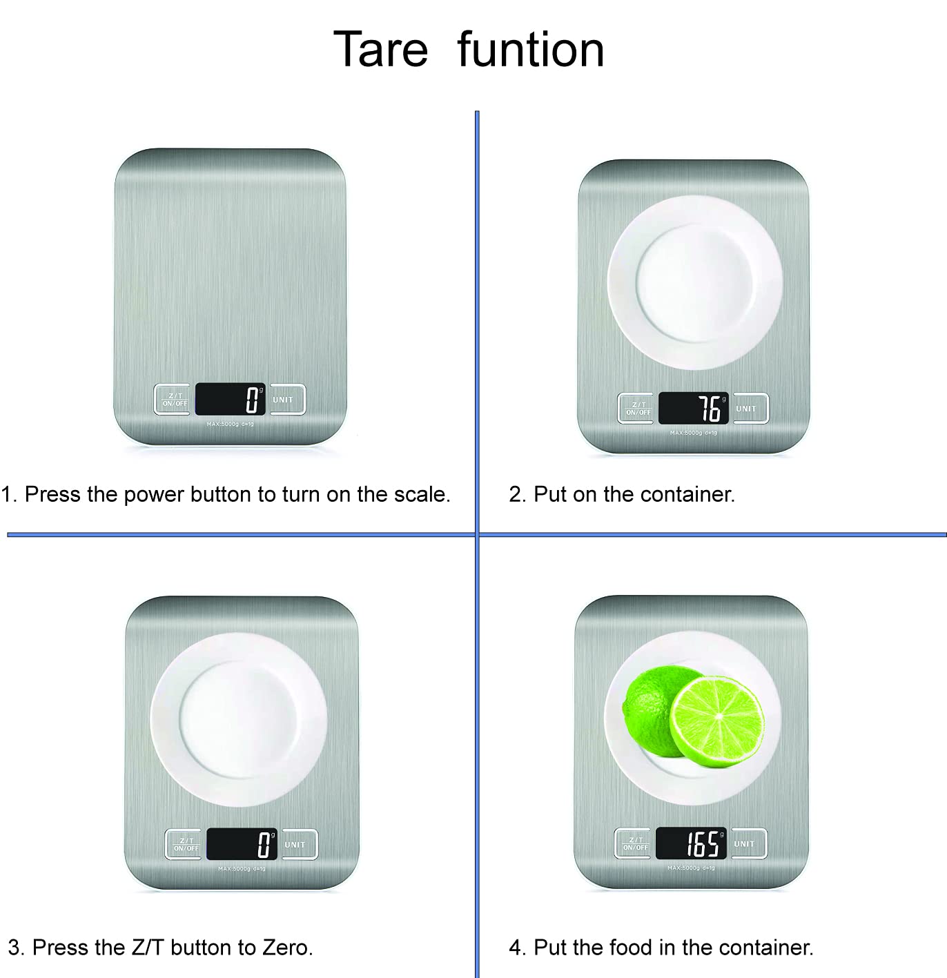 Digital Kitchen Scales Food Scales 1g to 5KG Precision Electronic Weighing Food Herbs Jewellery - Homeware Discounts