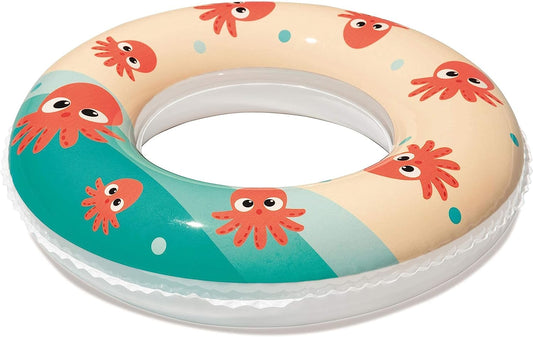 Bestway 24inch 61cm Octopus Swim Ring Inflatable tube Swim Rings Durable Tough Portable Lightweight Easy Inflate - Homeware Discounts