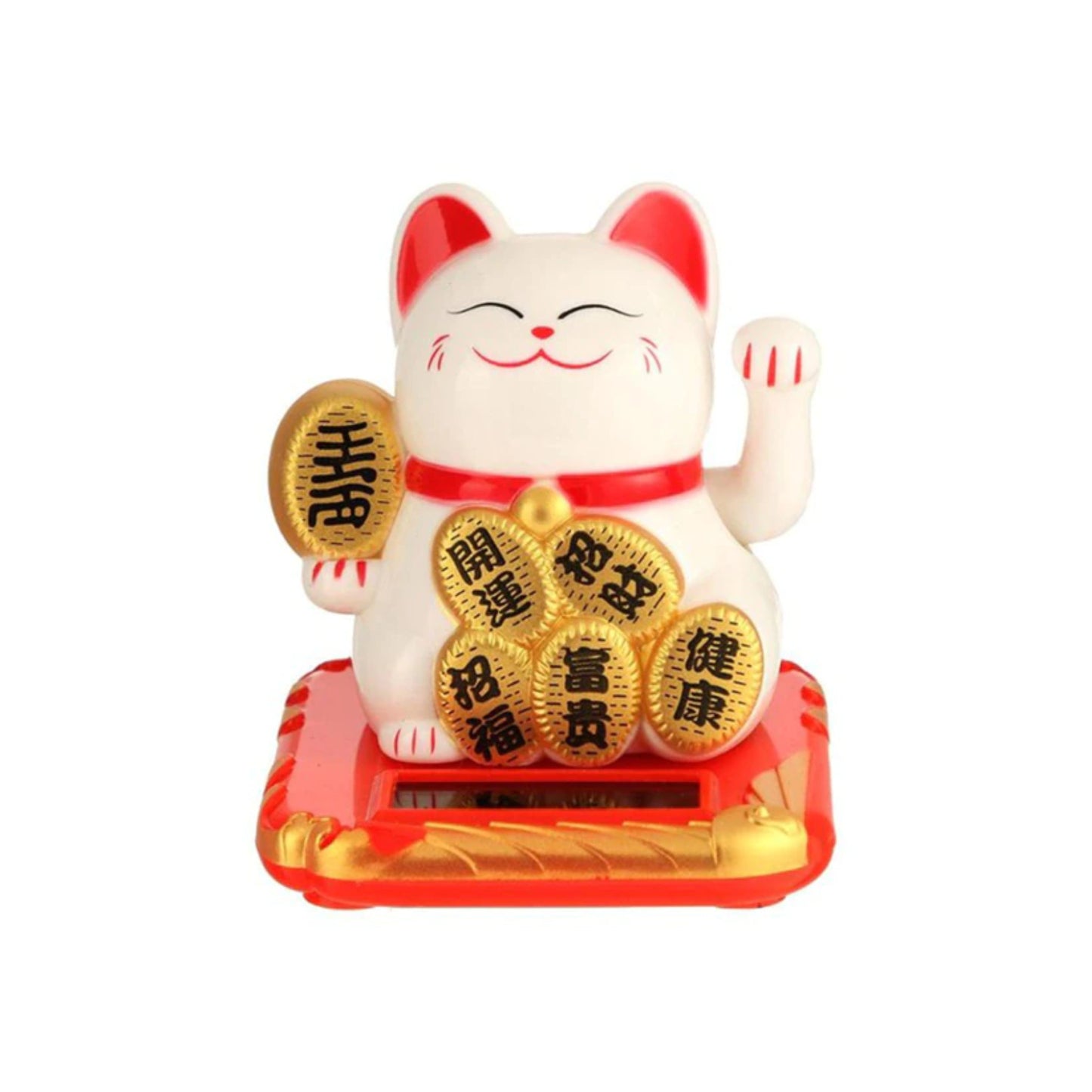 7cm Lucky Golden Waving Cat Lucky Cat Fortune Wave Solar Powered - Homeware Discounts