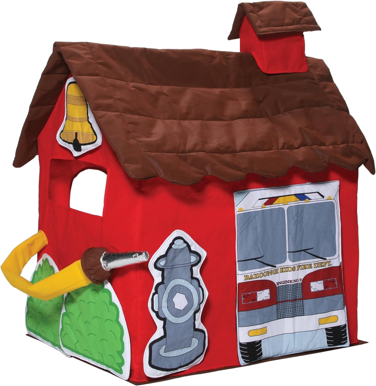 BAZOONGI KIDS Fire Station Play house Indoor PlayTent Cubby House Tent - Homeware Discounts