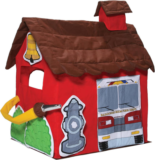 BAZOONGI KIDS Fire Station Play house Indoor PlayTent Cubby House Tent - Homeware Discounts