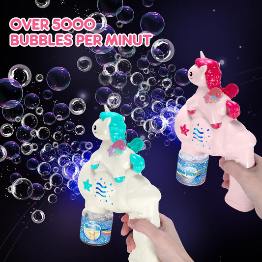 24cm Bubble Gun Bubble Maker Blower Blaster Bubble Machine Unicorn Bubble Machine