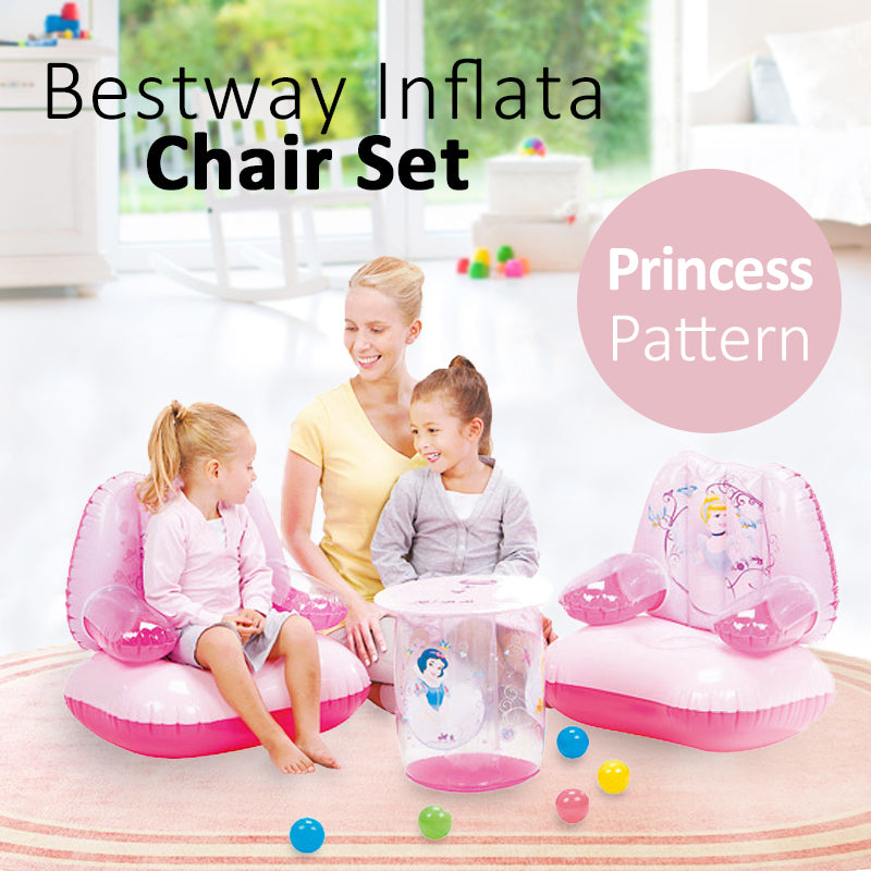 Bestway Princess Inflatable Kids Chair play Set - Homeware Discounts