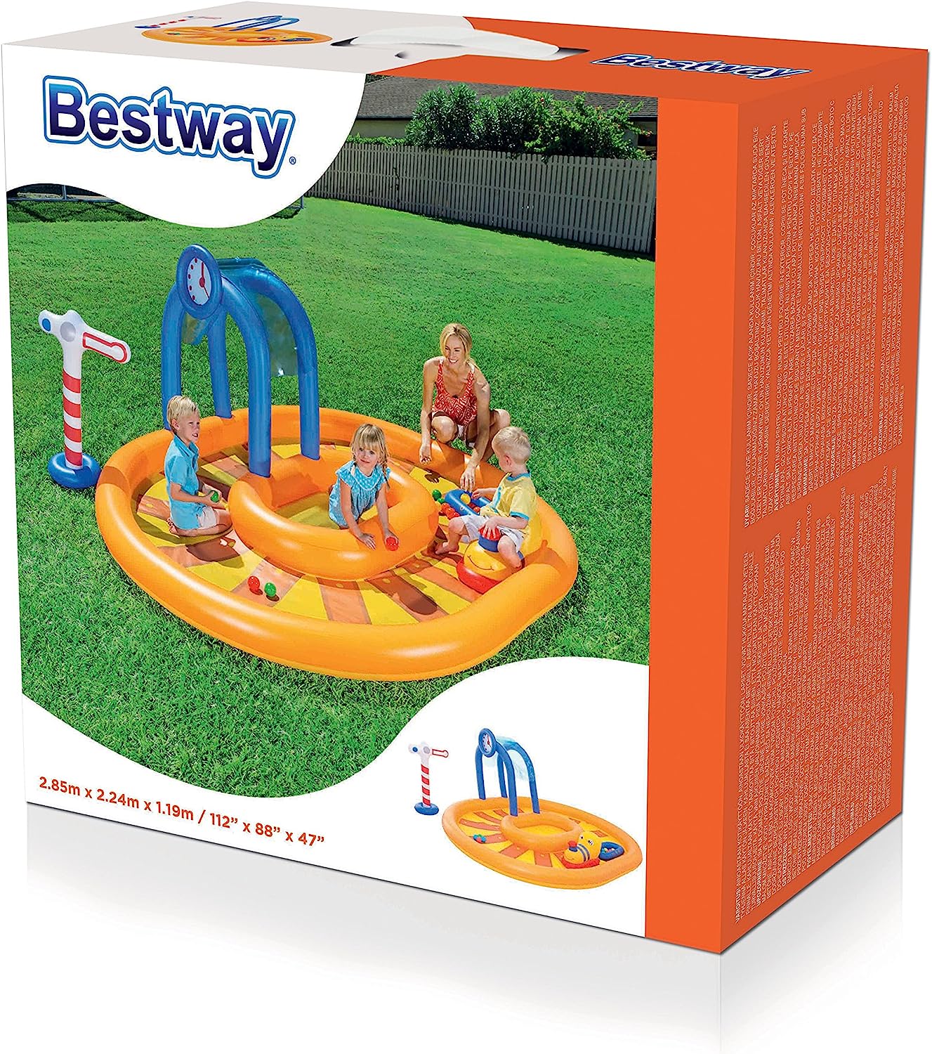 2.8m Little Caboose Play Pool Interactive Inflatable Kiddie Pool - Homeware Discounts
