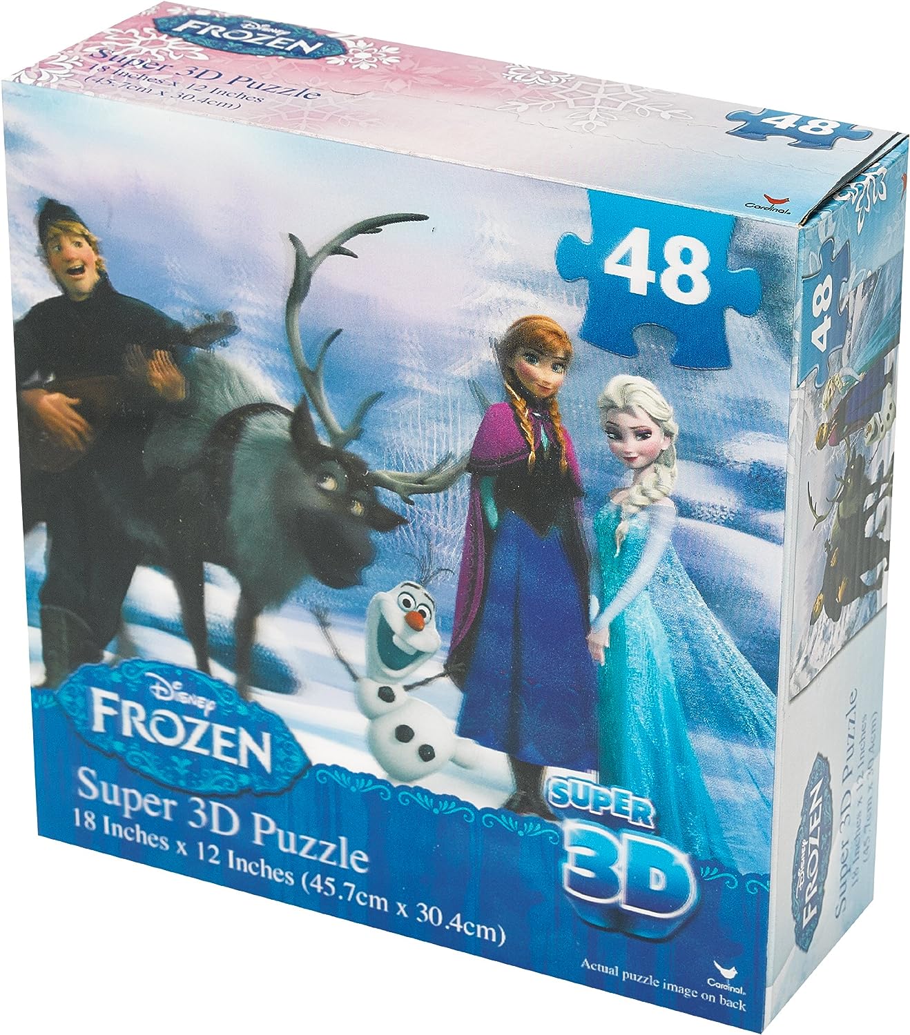 Frozen Super 3D Puzzle 48 pieces Disney Anna Elsa Kristoff Olaf jigsaw puzzle toy - Homeware Discounts