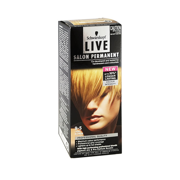 SCHWARZKOPF Live Salon Permanent  Blonde Hair Dye Salon Quality Hair Color Light Blonde - Homeware Discounts
