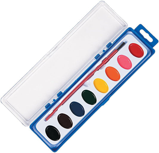 Watercolor Paint Set for Kids Set of 12 8-Colors Painting Kit with Brush