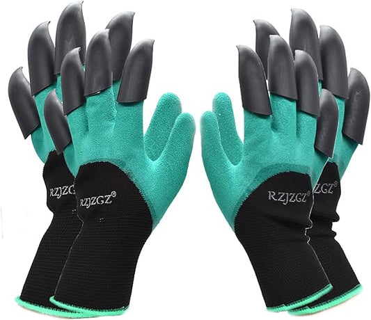 2 Pairs Garden Gloves with Claws for Digging Planting Gardening Glove - Homeware Discounts
