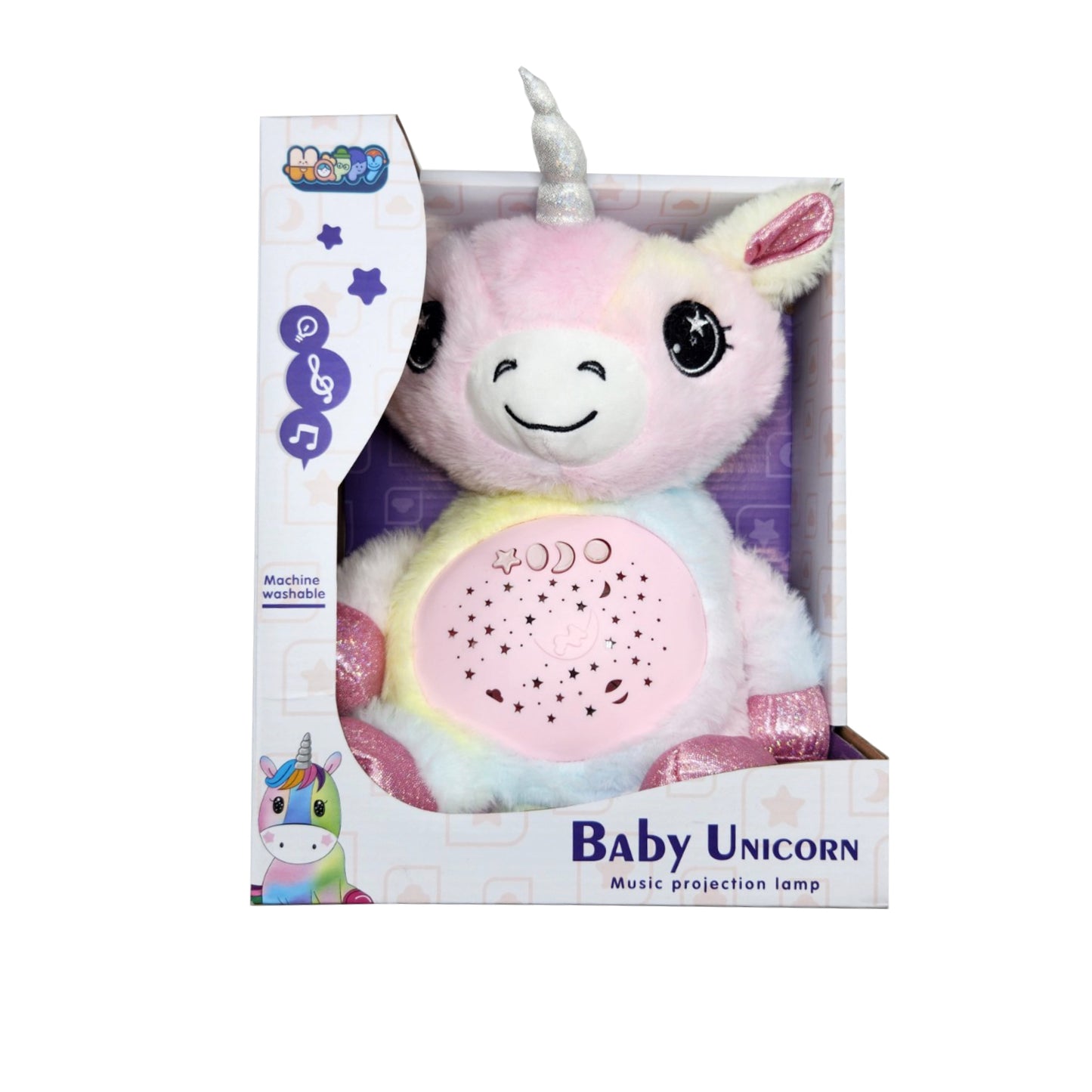Baby Soother Toys Unicorn White Noise Sound Machine Toddler Sleep Aid Night Light - Homeware Discounts