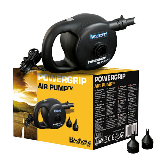 Bestway Sidewinder AC Power Grip Air Pump Auto-Off Tyre Pump for Car, Bike, Balls, Power Bank - Homeware Discounts