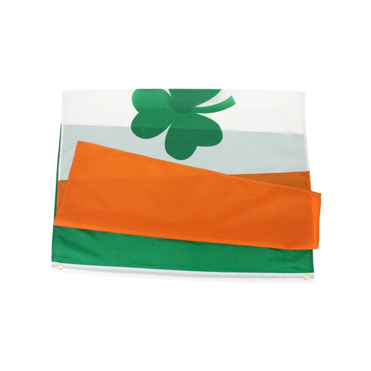 Large Ireland Shamrock Flag Irish Clover Ireland Flag 90 X 150 CM - 3ft x 5ft - Homeware Discounts