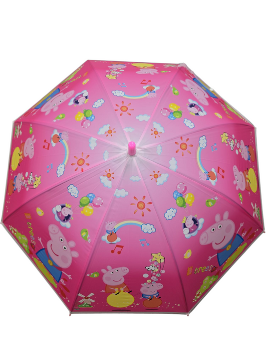 Kids Children Peppa Pig Umbrella Characters Rainwear 80cm Winter
