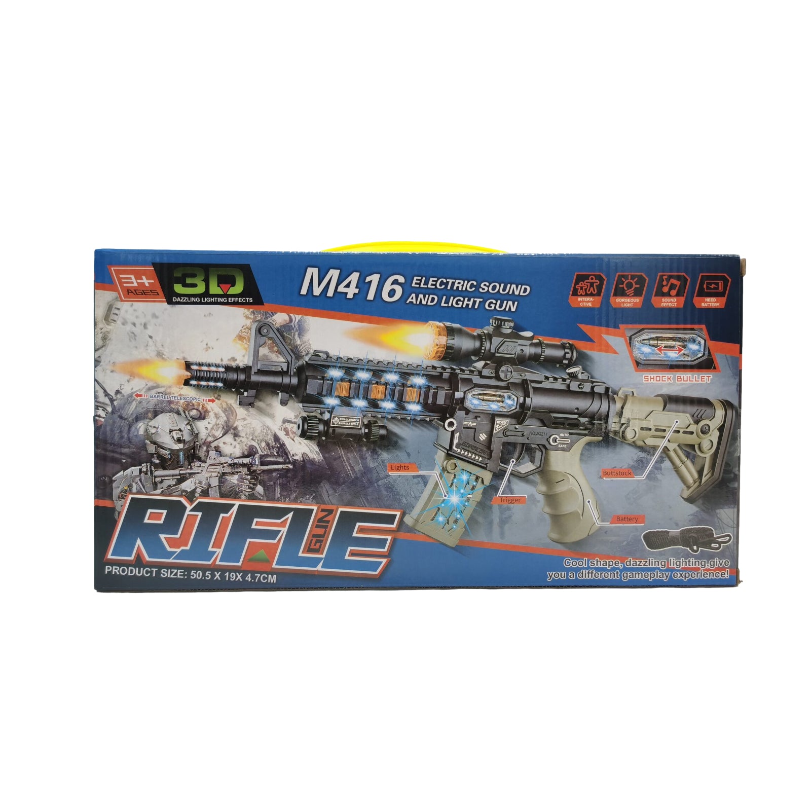 M416 Toy Machine Gun Electronic Sound Light Vibration Toy Assault rifle Electric with Sound Light - Homeware Discounts