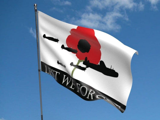 Large Lest We Forget Flag Heavy Duty Outdoor Air Force 90 X 150 CM - 3ft x 5ft - Homeware Discounts