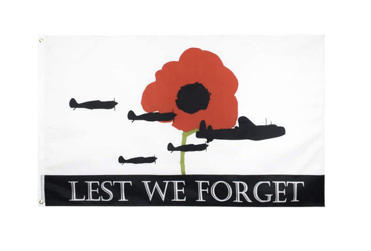 Large Lest We Forget Flag Heavy Duty Outdoor Air Force 90 X 150 CM - 3ft x 5ft - Homeware Discounts