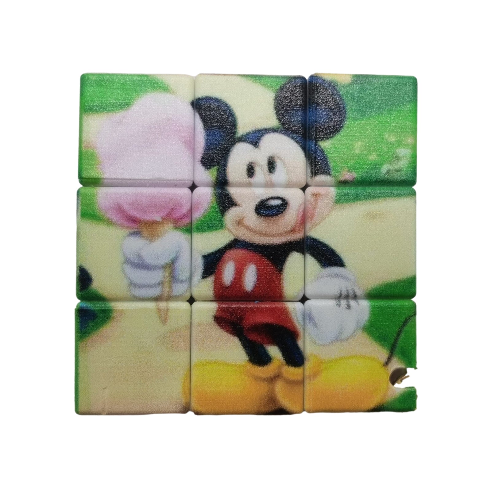 4pcs Mickey Mouse Minnie Mouse Rubiks cube toy keychain cube key ring chain - Homeware Discounts