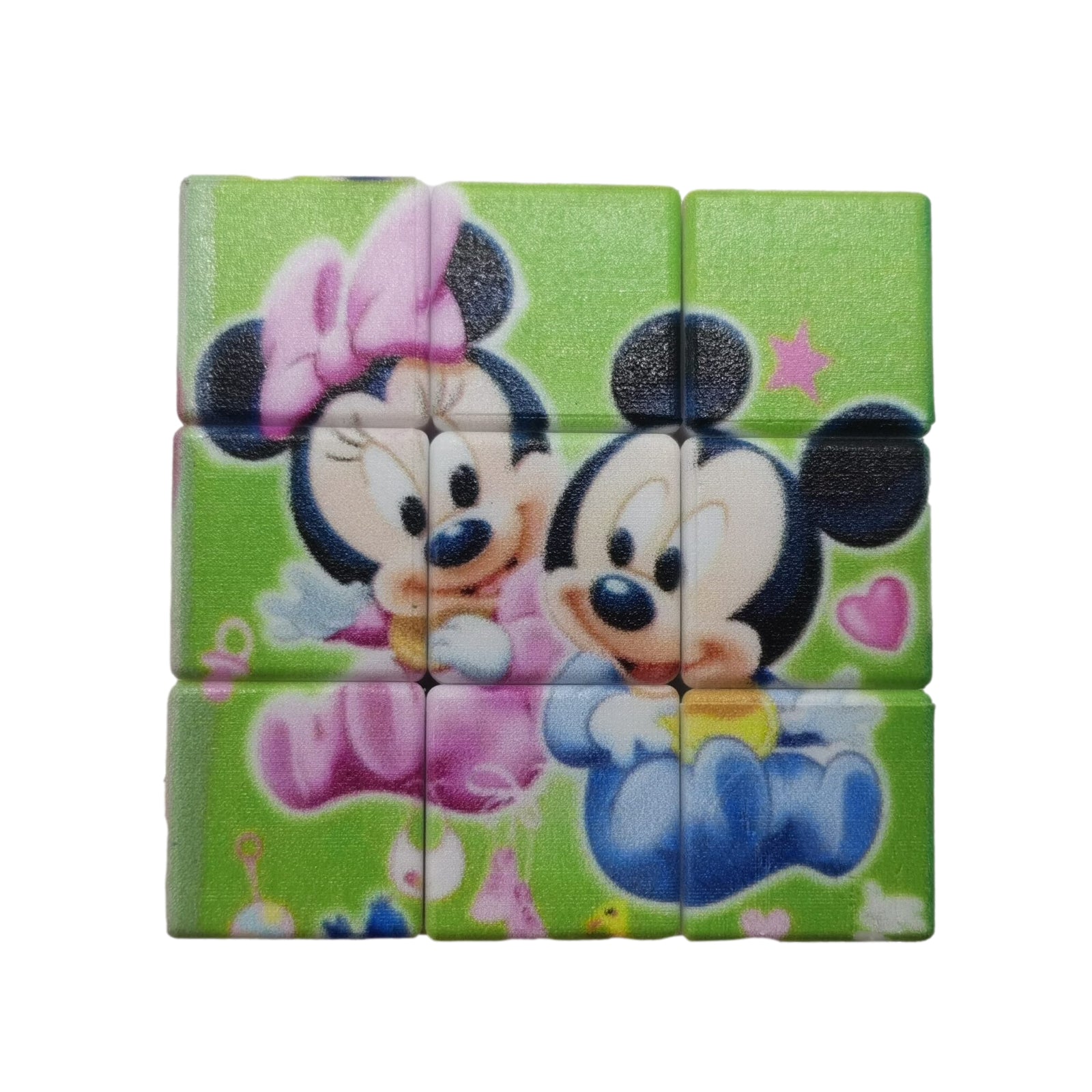 4pcs Mickey Mouse Minnie Mouse Rubiks cube toy keychain cube key ring chain - Homeware Discounts