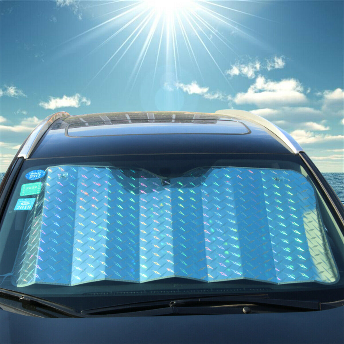 140cm Reflective Universal Car Windscreen Sun Shade Windshield Foldable Window UV - Homeware Discounts