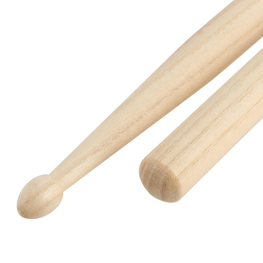 Pair 5A Maple Wood Drumsticks Lightweight Endearing Music Oval Tip Drum Sticks