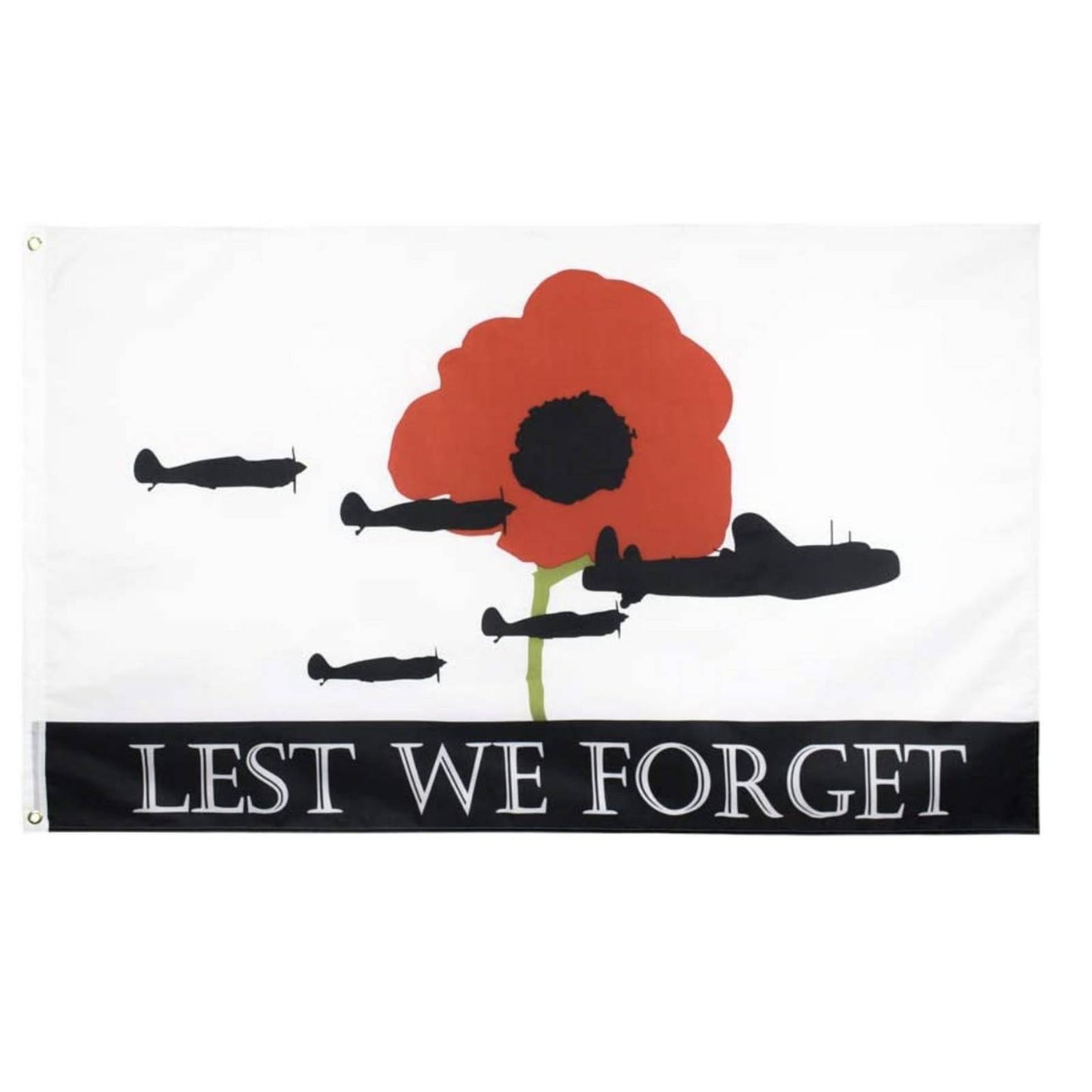 Large Lest We Forget Flag Heavy Duty Outdoor Air Force 90 X 150 CM - 3ft x 5ft