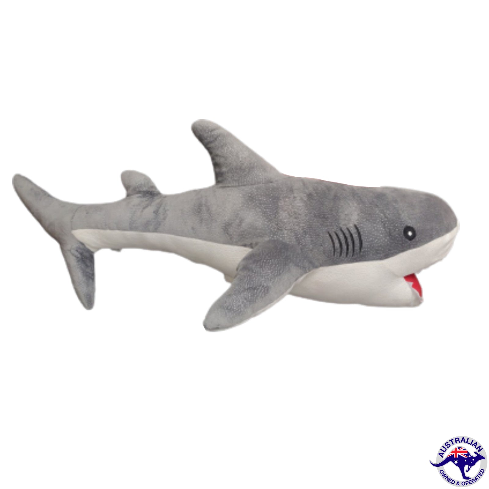 90CM Jumbo Grey Shark Animal Sea Plushie Plush Soft Toy Great White Shark Plush - Homeware Discounts
