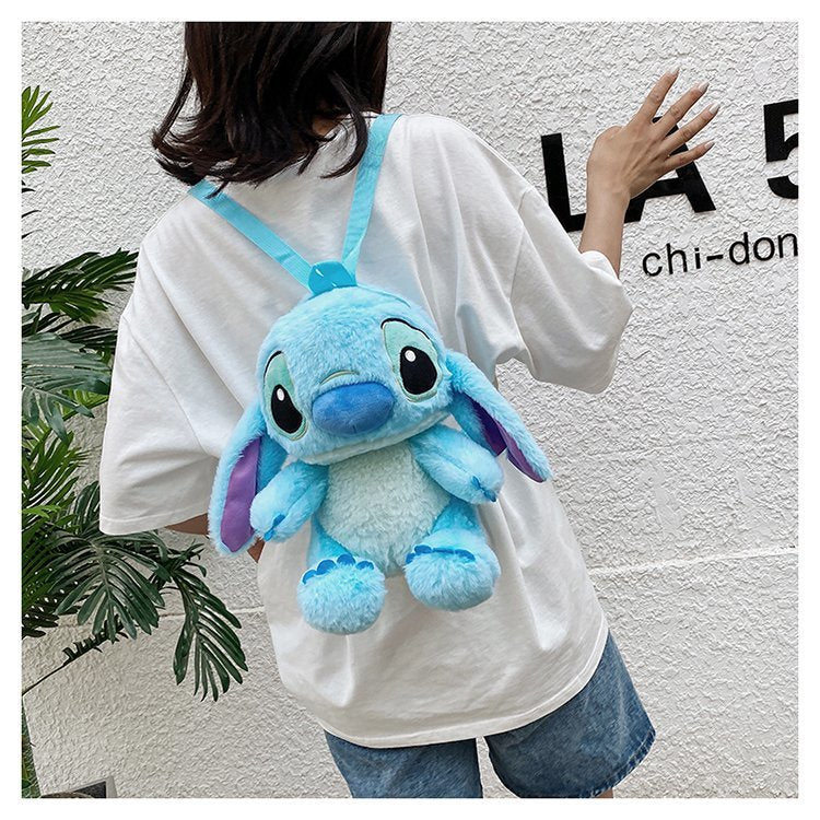 30cm Stitch Plush Backpack Kawaii Plush Messenger Bag Birthday Gift For Kids Girls - Homeware Discounts