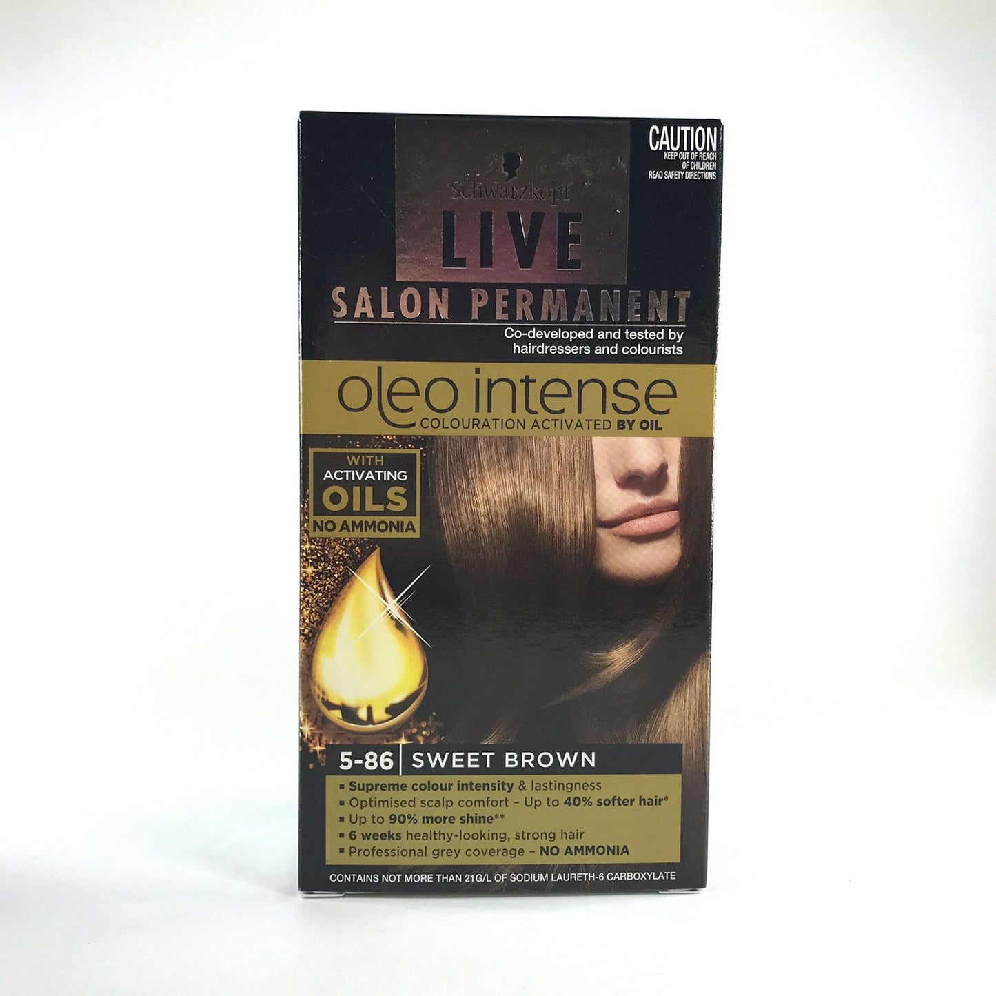 SCHWARZKOPF Live Salon Permanent Brown Hair Dye Salon Quality Hair Color Sweet Brown - Homeware Discounts