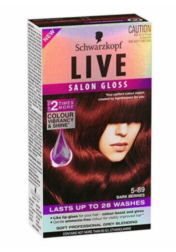 SCHWARZKOPF Live Salon Gloss Red Hair Dye Salon Quality Hair Color Dark Berries - Homeware Discounts