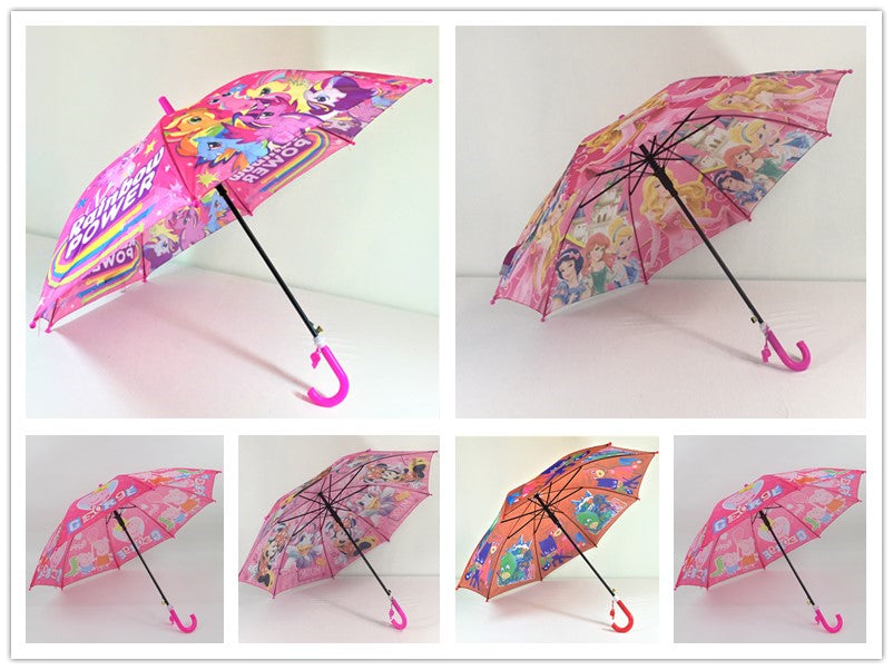 Kids Children Frozen Pink Elsa and Anna Umbrella Characters Rainwear 73cm Winter - Homeware Discounts
