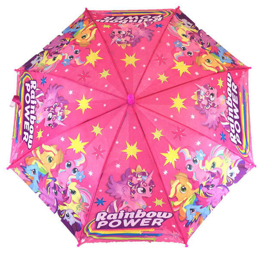 Kids Children My Little Pony Pink Umbrella Characters Rainwear 73cm Winter - Homeware Discounts