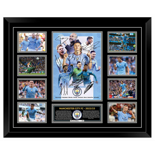 2023 Champions League Soccer Football MAN CITY Manchester City FC 56CMx46CM Memorabilia Wooden Limited Frame