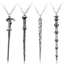 Harry Potter Hermione Dumbledore Lord Voldemort Magic Wand Necklace Pendant - Homeware Discounts