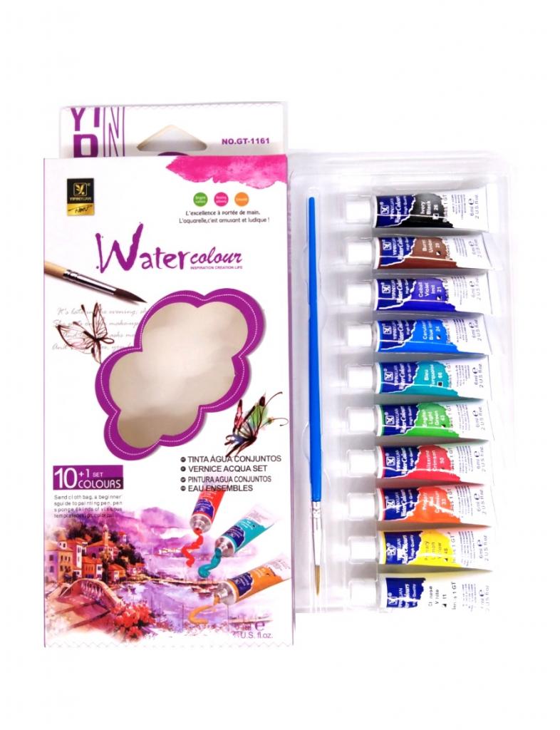 Water Paint Set 12 Vivid Colours 12 ml Tube Premium Rich Creamy Pigments - Homeware Discounts