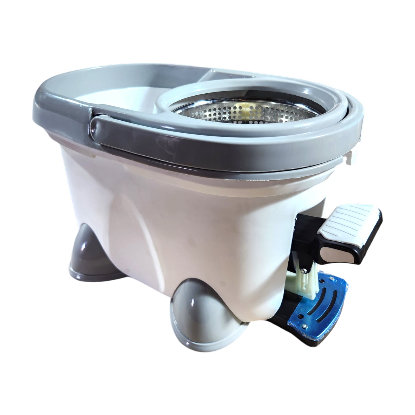 360 11 Litre Spin Mop with Bucket Extra Large Hands Free Stainless Steel Magic Mop +2 Heads