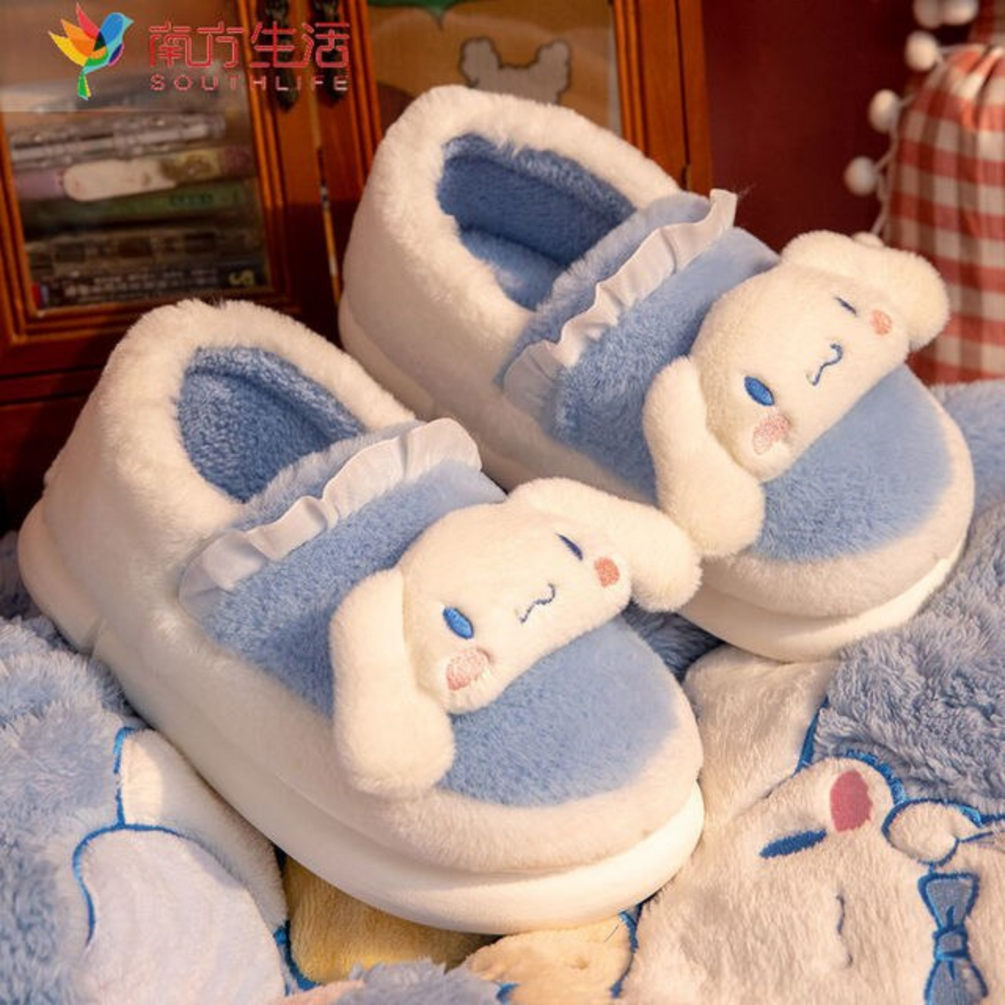 Hello Kitty Winter Fluff Slippers - Kuromi Cinnamoroll My Melody - Homeware Discounts