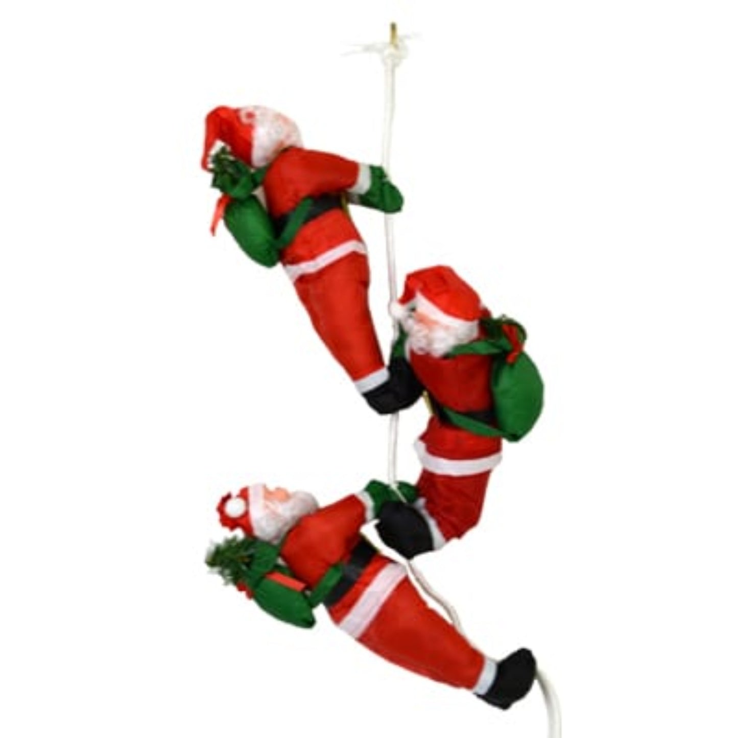 3-Piece Santa Christmas Decoration Climbing rope Santa Claus Christmas Tree Indoor Outdoor Hanging Ornament - Homeware Discounts