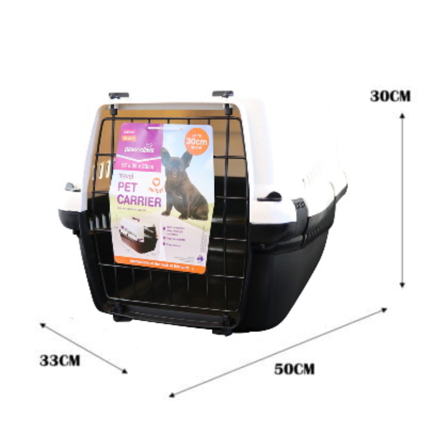 50cm Portable Pet Carrier Traveller Crate Top Load Hard-Sided Dog Cat Kennel Travel Carrier - Homeware Discounts