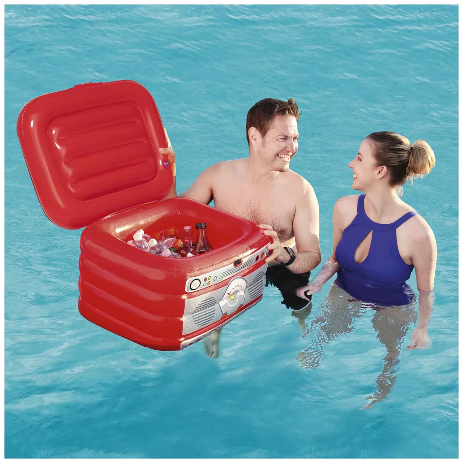 61cmx53cm Party Turntable Beach drink Cooler Beach Bed Lounge INFLATABLES Swim POOL FLOAT Swimming - Homeware Discounts