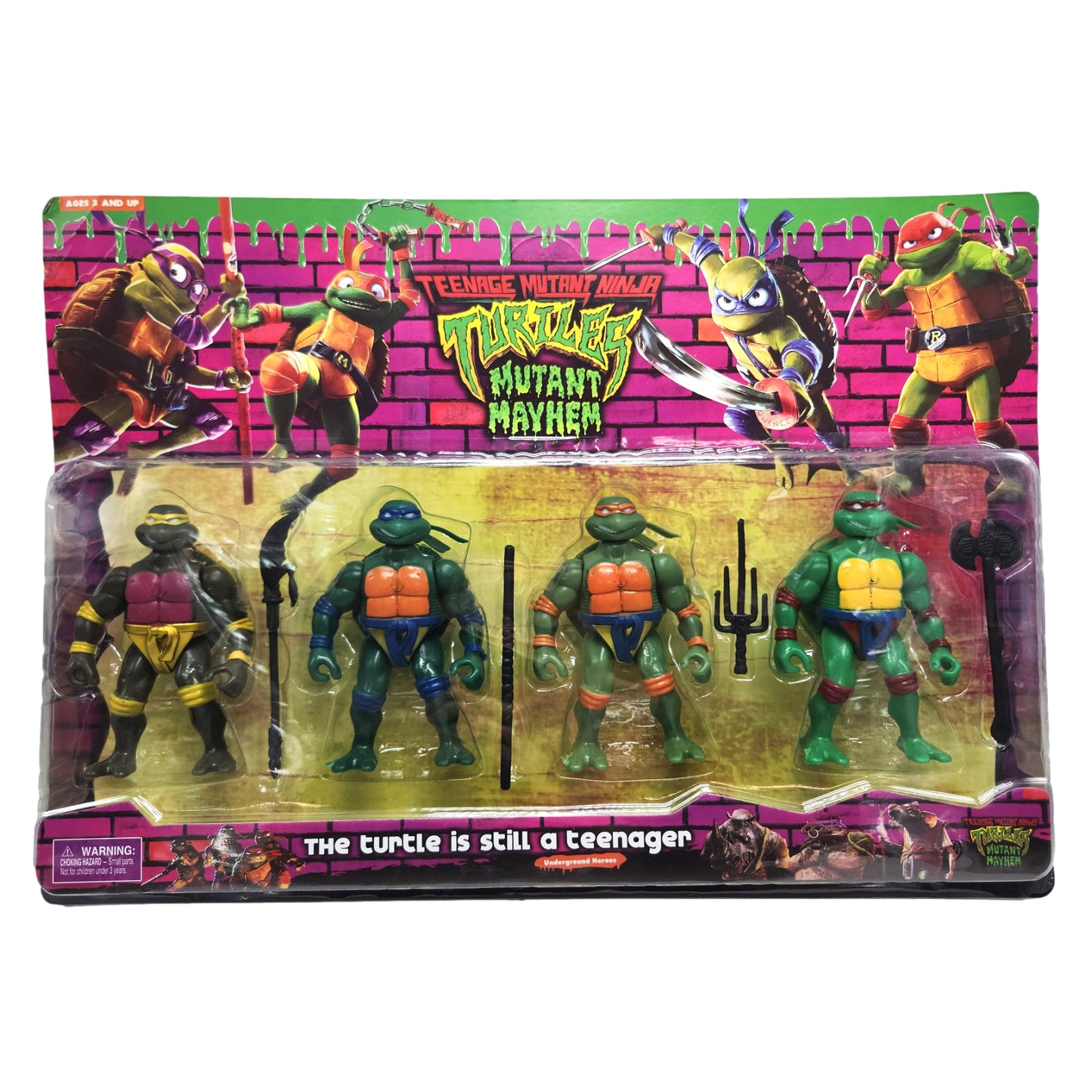 12CM 4 Pack Teenage Mutant Ninja Turtles TMNT Action Figure Figurine Playset Toy - Homeware Discounts