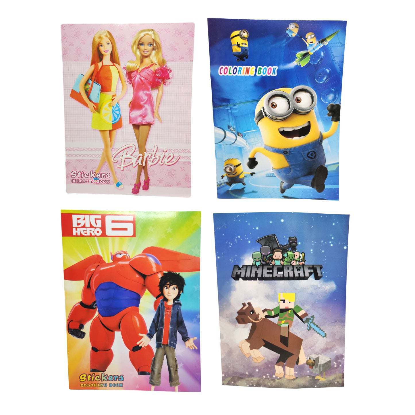 Colouring Sticker Books Barbie Mine Despicable Minions Me Big Hero 6 Educational toy - Homeware Discounts