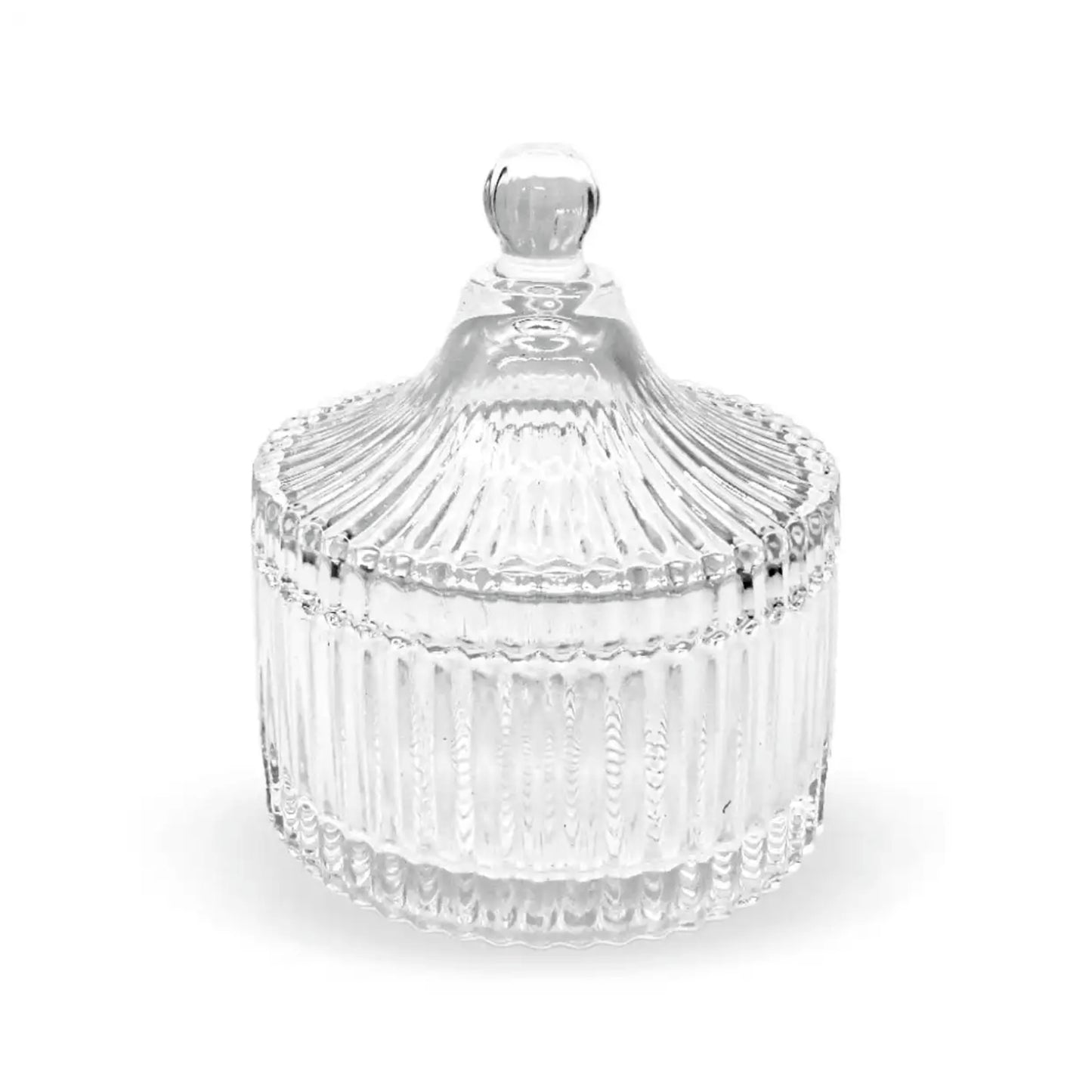 Red Cherry Crystal Candy Jar Luxury Sweets Holder with Exquisite Design Glass Storage Jar - Homeware Discounts