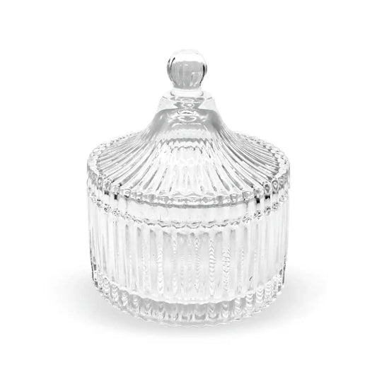 Red Cherry Crystal Candy Jar Luxury Sweets Holder with Exquisite Design Glass Storage Jar - Homeware Discounts