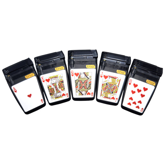 Slimline Disposable Lighters Royal Flush Card Trio Lighters - Homeware Discounts