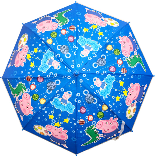 Kids Children Peppa Pig Umbrella Characters Rainwear 80cm Winter