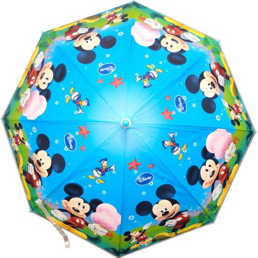 Kids Children Mickey Blue Umbrella Characters Rainwear 80cm Winter