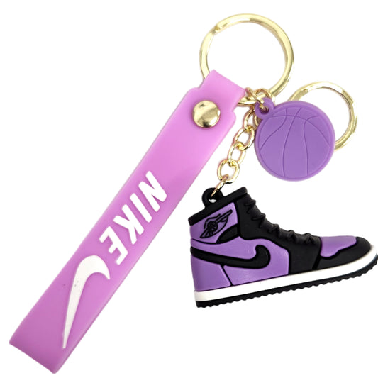 Purple Shoe Kids Key Chain Keyring