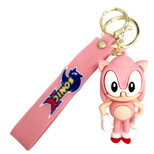 Pink Sonic Kids Key Chain Keyring