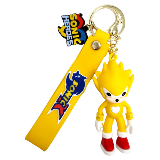 Yellow Sonic Kids Key Chain Keyring