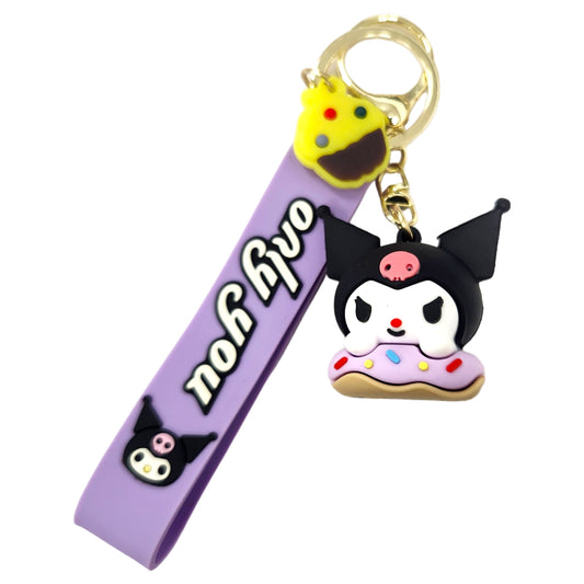 Kuromi Donut Kids Key Chain Keyring